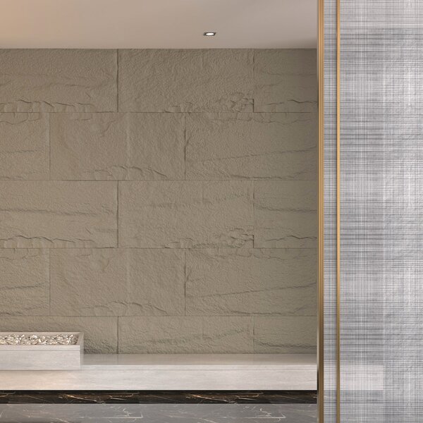 Divina Home Set 10 pz Pannello Decorativo Effetto Roccia Pietra 3D 7,2 mt2 Rivestimento Murale in PU 120x60x3 colore Grigio Cemento - DH104789