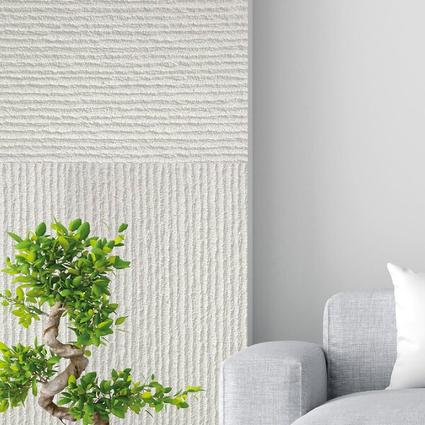 Divina Home Set 12 pz Pannello Decorativo Effetto Pietra Graffiata 3D 8,6 mt2 Rivestimento Murale in PU 120x60x2,5 colore Bianco Alabastro - DH104791