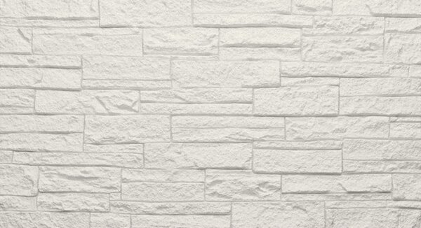 Divina Home Set 12 pz Pannello Decorativo Effetto Pietra Mattoni 3D 8,6 mt2 Rivestimento Murale in PU 120x60x2,5 colore Quarzite Bianco - DH104794