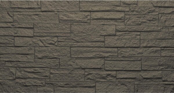 Divina Home Set 12 pz Pannello Decorativo Effetto Pietra Mattoni 3D 8,6 mt2 Rivestimento Murale in PU 120x60x2,5 colore Grigio Ardesia - DH104796