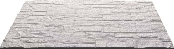 Divina Home Set 12 pz Pannello Decorativo Effetto Pietra Mattoni 3D 8,6 mt2 Rivestimento Murale in PU 120x60x2,5 colore Quarzite Bianco - DH104794