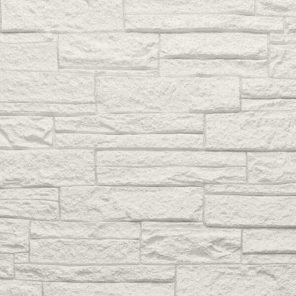 Divina Home Set 12 pz Pannello Decorativo Effetto Pietra Mattoni 3D 8,6 mt2 Rivestimento Murale in PU 120x60x2,5 colore Quarzite Bianco - DH104794