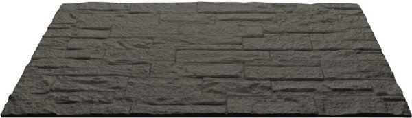 Divina Home Set 12 pz Pannello Decorativo Effetto Pietra Mattoni 3D 8,6 mt2 Rivestimento Murale in PU 120x60x2,5 colore Grigio Ardesia - DH104796