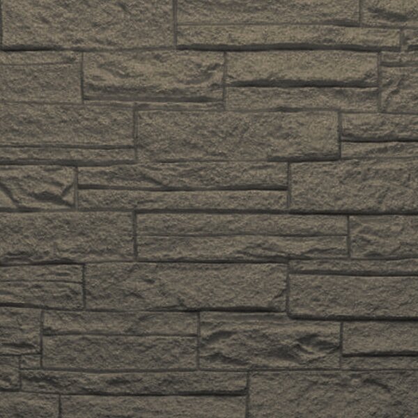 Divina Home Set 12 pz Pannello Decorativo Effetto Pietra Mattoni 3D 8,6 mt2 Rivestimento Murale in PU 120x60x2,5 colore Grigio Ardesia - DH104796