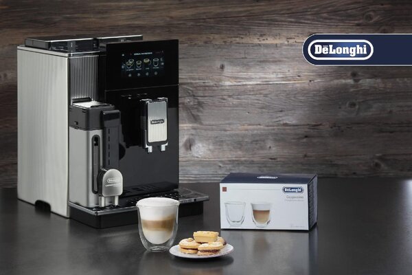 De Longhi Set 2 Bicchieri da degustazione Cappuccino 190 ml in vetro - 5513284161
