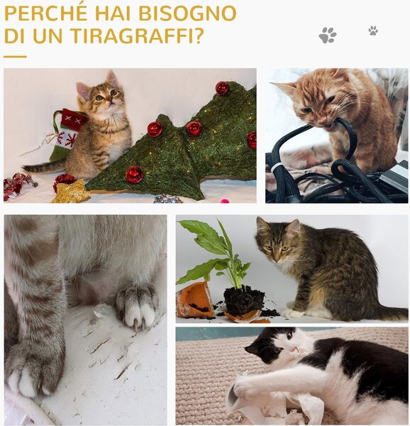 AllMyPets Set 2 Tiragraffi per Gatti da Divano Tappetini Tiragraffi in Sisal e Poliestere 130x45cm Grigio