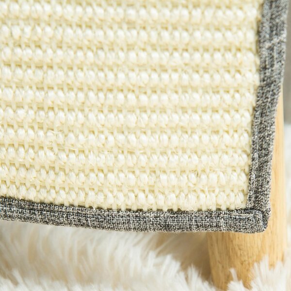 AllMyPets Set 2 Tiragraffi per Gatti da Divano Tappetini Tiragraffi in Sisal e Poliestere 130x45cm Grigio