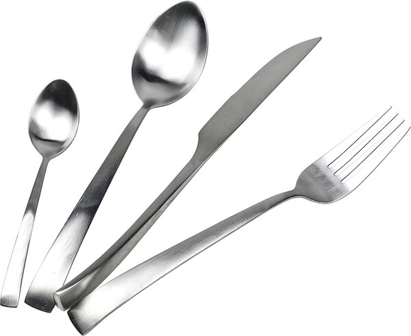 Villa deste Set 24 posate in acciaio 6 posti tavola silver matt Park Avenue - 5905208