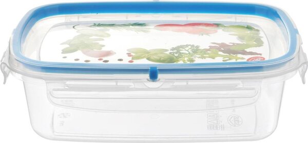 Snips Set 3 Pezzi Contenitori Alimenti in Plastica BPA Free Capacit 600 ml colore Trasparente e Blu Snipslock - 000869