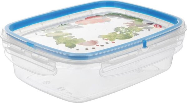 Snips Set 3 Pezzi Contenitori Alimenti in Plastica BPA Free Capacit 600 ml colore Trasparente e Blu Snipslock - 000869
