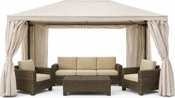 Giardini del Re Set 4 Teli per Gazebo 4x4 mt Zanzariera Moschiera per Gazebo Sahara