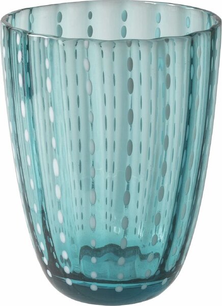 Villa deste Set 6 bicchieri acqua 300 ml in vetro con poise superficie ondulata Kalahari Ocean Colore Multicolor - 2195173