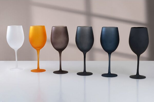 Villa deste Set 6 calici 550 ml in vetro effetto frosted Cala Dorada New Colore Multicolor - 5903567