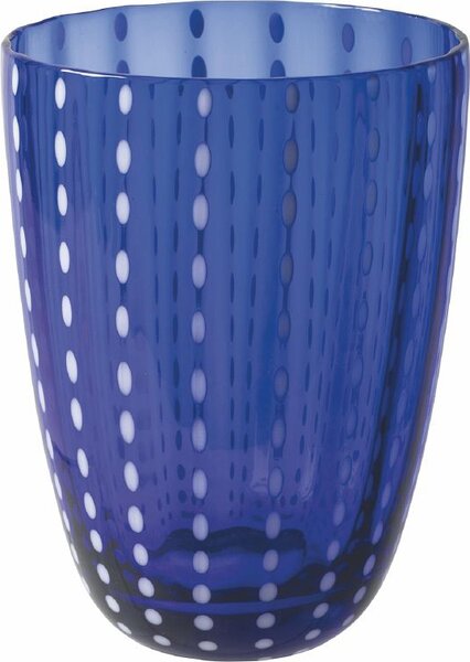 Villa deste Set 6 bicchieri acqua 300 ml in vetro con poise superficie ondulata Kalahari Ocean Colore Multicolor - 2195173