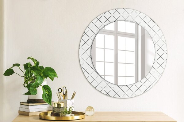 Specchio tondo con decoro Linee trasversali fi 50 cm