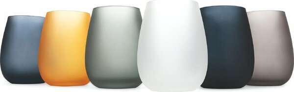 Villa deste Set 6 bicchieri acqua 330 ml in vetro effetto frosted Cala Dorada New Colore Multicolor - 5903529