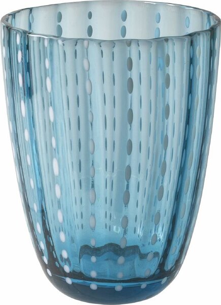 Villa deste Set 6 bicchieri acqua 300 ml in vetro con poise superficie ondulata Kalahari Ocean Colore Multicolor - 2195173