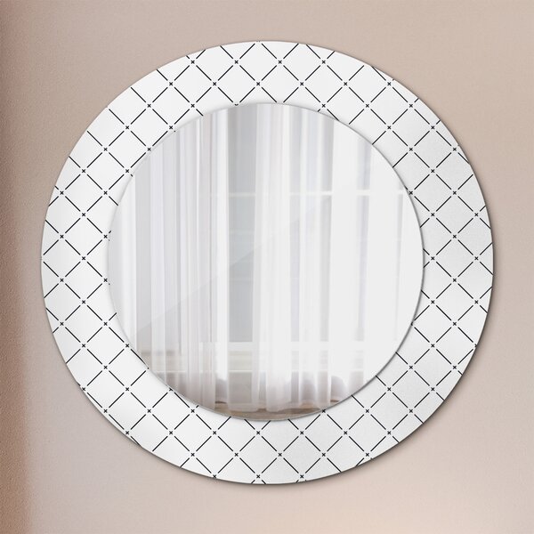 Specchio tondo con decoro Linee trasversali fi 50 cm