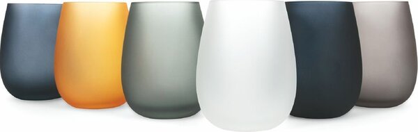 Villa deste Set 6 bicchieri acqua 330 ml in vetro effetto frosted Cala Dorada New Colore Multicolor - 5903529