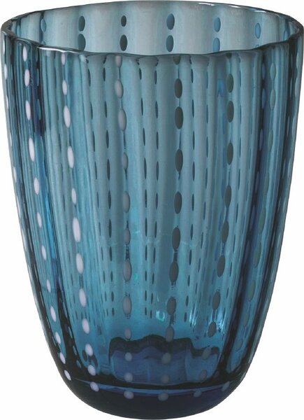 Villa deste Set 6 bicchieri acqua 300 ml in vetro con poise superficie ondulata Kalahari Ocean Colore Multicolor - 2195173