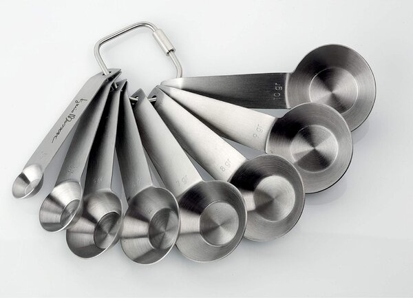 GHIDINI Set 8 misurini di precisione da 1 a 10 grammi La Pasticceria di Precisione Iginio Massari Acciaio inox - 3519