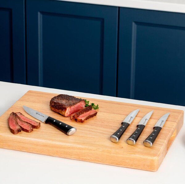 LAGOSTINA Set Coltelli da Bistecca 6 Coltelli in Accaio Inox con Lama Raffreddata Confezione con 6 Coltelli da Bistecca 11cm Resistenti alla Corros