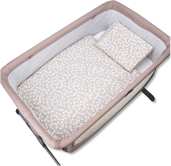 Baby Idea Set Culla Avvicinamento 4 Pz con Piumone colore Beige - 30100