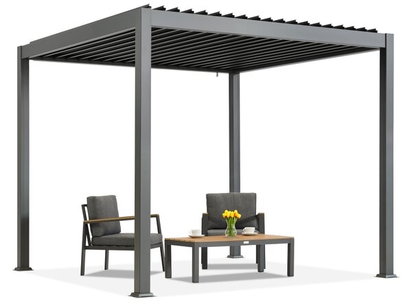 Pergola da terrazzo autoportante Lagos 3x3 Garden Point antracite
