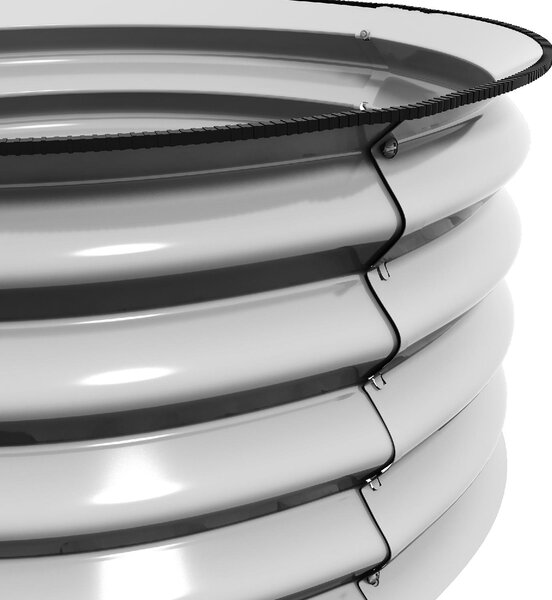 VivaGarden Set di 2 Letti per Orto Rialzati in Acciaio Galvanizzato con Fondo Aperto 60x30 cm colore Argento - A2810SRAO82