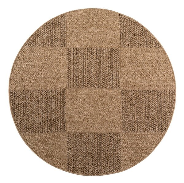 Tappeto da interno/esterno rotondo marrone ø 120 cm Timber 1405 – Ayyildiz Carpets
