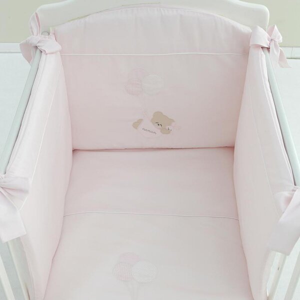 NANAN Set Piumone e Paracolpi per Lettino colore Rosa - Palloncino