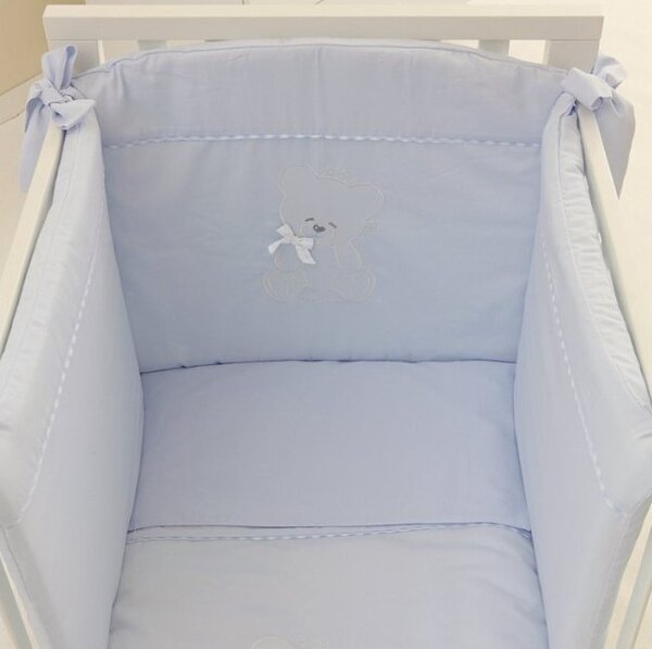 NANAN Set Piumone e Paracolpi per Lettino colore Azzurro - Coccolo
