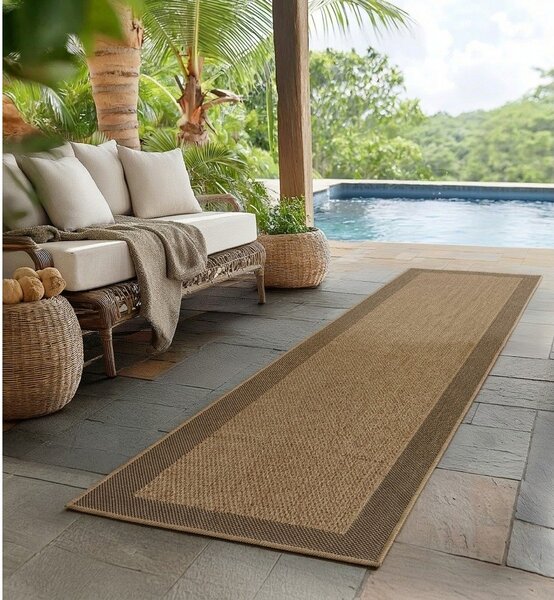Passatoia da interno ed esterno marrone 80x250 cm Timber 1402 – Ayyildiz Carpets