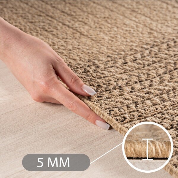 Tappeto da interno/esterno rotondo marrone ø 120 cm Timber 1405 – Ayyildiz Carpets