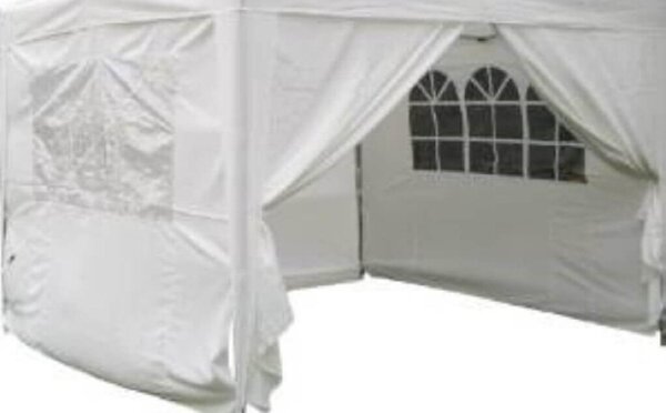 VivaGarden Set Pareti per Gazebo Giardino 3x4,5 in PVC colore Bianco Riva del Garda - GA802075