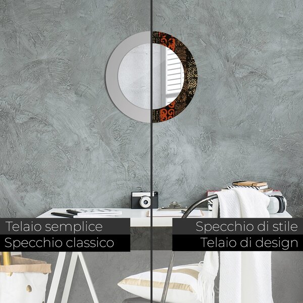 Specchio rotondo stampato Grunge pattern astratto fi 50 cm
