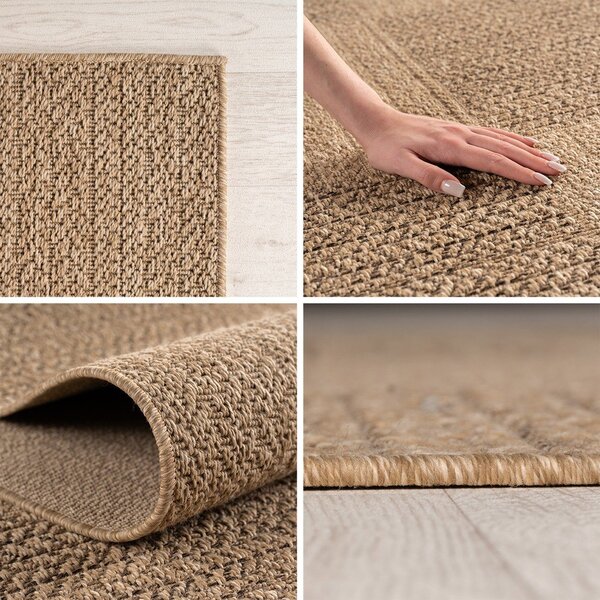 Tappeto da interno/esterno rotondo marrone ø 120 cm Timber 1405 – Ayyildiz Carpets