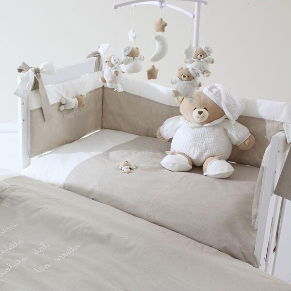 NANAN Set Piumone e Paracolpi per Lettino Mini Me e Co-Sleeping colore Beige - Tato