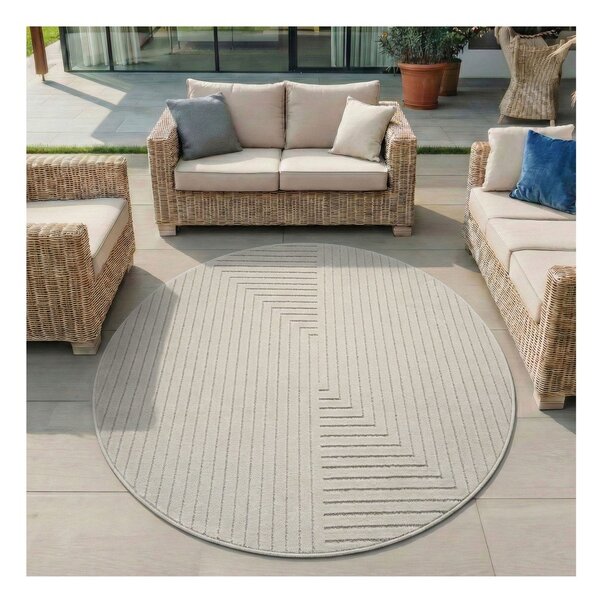 Tappeto da interno/esterno rotondo color crema ø 160 cm Nova 1202 – Ayyildiz Carpets