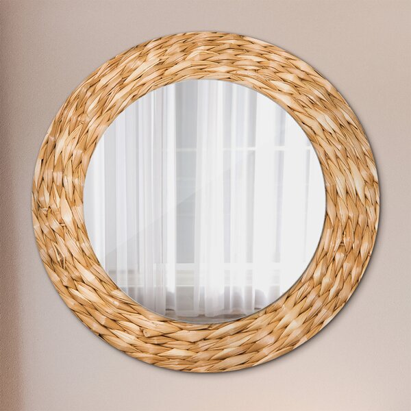 Specchio rotondo stampato Texture reed fi 50 cm
