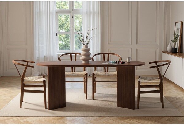 Tavolo da pranzo con effetto noce 89,5x180 cm Sablin – Kalune Design