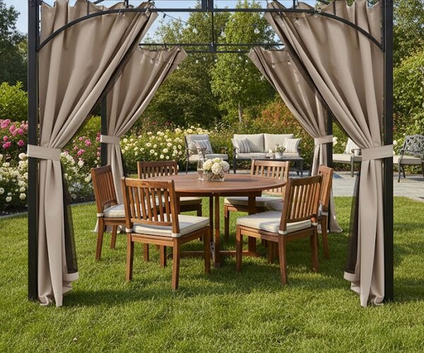 Amicasa Set Tende per Gazebo Oregon 3x3 mt