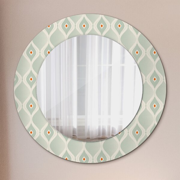 Specchio tondo con decoro Modello vintage leggero fi 50 cm