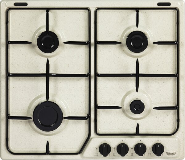 De Longhi SF 46 ASV Piano Cottura 4 Fuochi a Gas 60 cm colore Sabbia