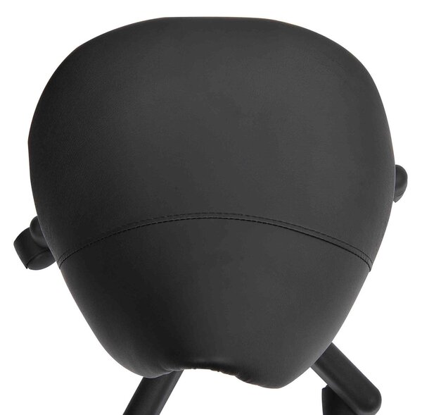 DecHome Sgabello con Ruote in Ecopelle colore Nero
