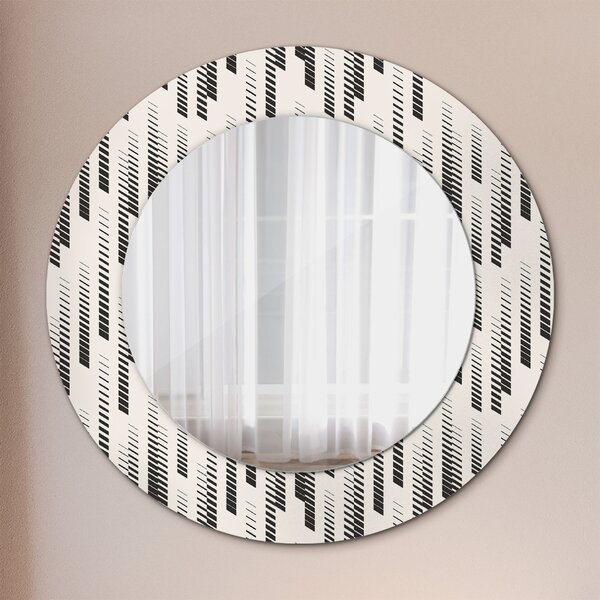 Specchio rotondo stampato Pattern a strisce fi 50 cm