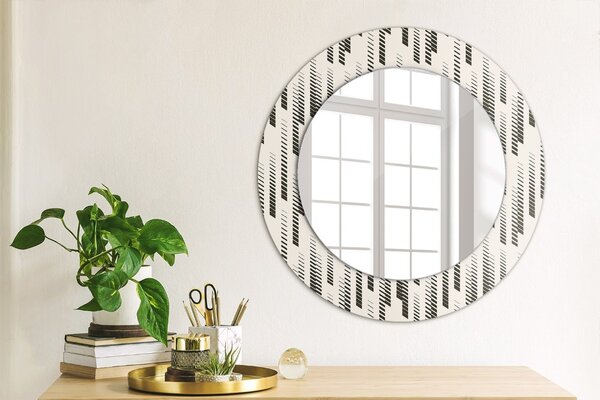 Specchio rotondo stampato Pattern a strisce fi 50 cm