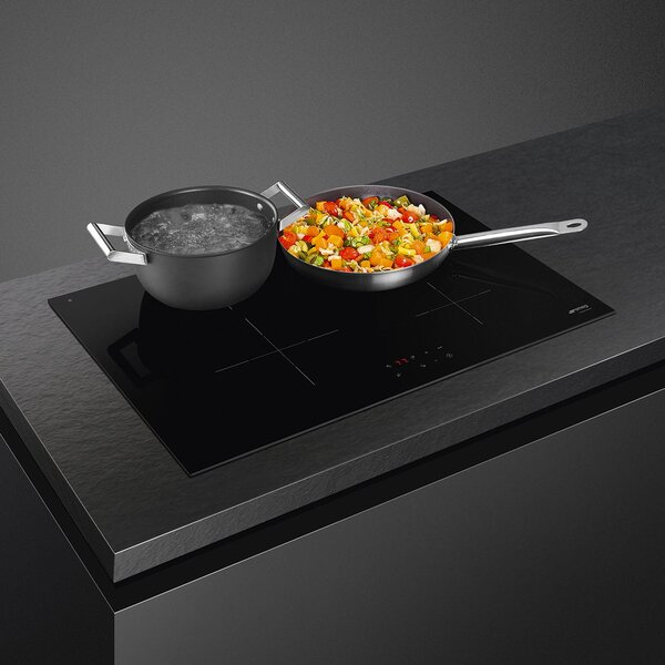 Smeg SI2741D Piano Cottura Induzione 4 Fuochi 75 cm Vetroceramica colore Nero