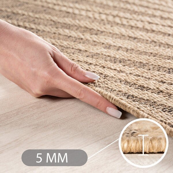 Tappeto da interno/esterno rotondo marrone ø 160 cm Timber 1403 – Ayyildiz Carpets