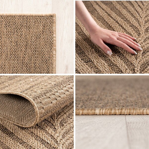 Tappeto da interno/esterno rotondo marrone ø 160 cm Timber 1403 – Ayyildiz Carpets
